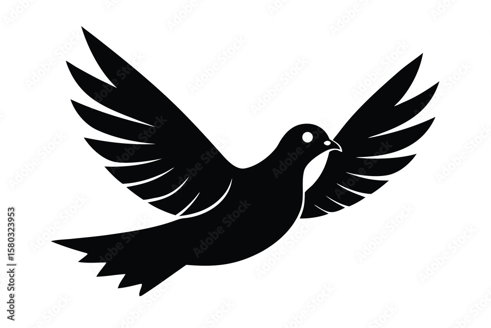 Obraz premium pigeon flying vector icon