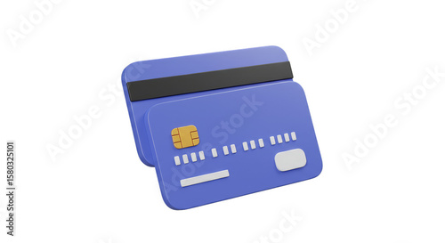 Isometric 3D Credit Card Finance Banking Payment Online Shopping