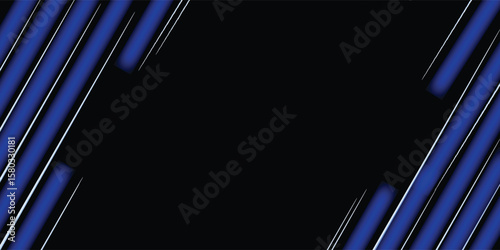 Abstract rendering featuring a pattern of white diagonal lines with a blue glow against a dark background. The repetitive design creates a sense of movement and rhythm.