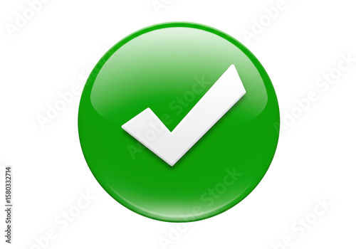 Free Download Isolated Green Check Mark in Circle Button - GFXLoad