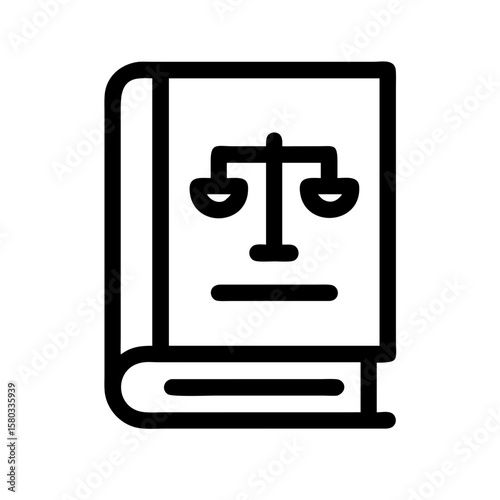 Constitution book featuring scales of justice. Law constitution book represents legal principles and governmental regulations and civil rights. Concept constitution book for jurisprudence, law.