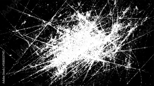 Grunge texture with high contrast scratches and noise on an abstract black and white background. Vector illustration with a distressed artistic style.