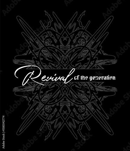 vintage old geometric line revival slogan for t shirt printing design. graffiti street style calligraphy lettering graphic. for man, woman, young, kids graphic t shirt. vector illustration