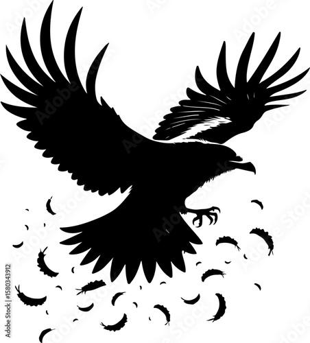 American , tribal phoenix, bird of fire, Tattoos vector design