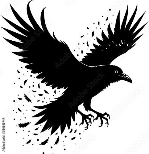 American , tribal phoenix, bird of fire, Tattoos vector design