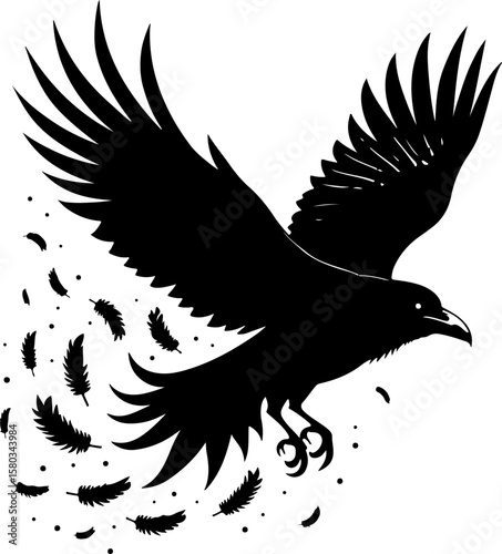 American , tribal phoenix, bird of fire, Tattoos vector design