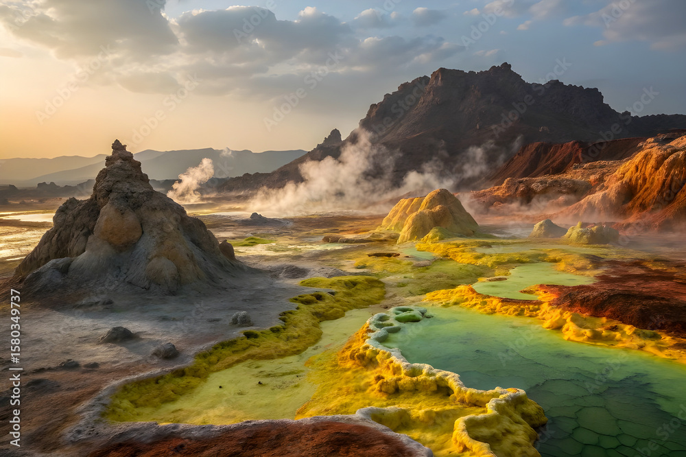 Obraz premium sunset in the mountains