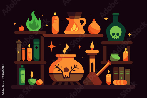 Vector illustration set of kitchen utensil icons for food and home design