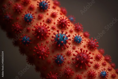 A Close-Up of Coronavirus Vesicles on Human Skin