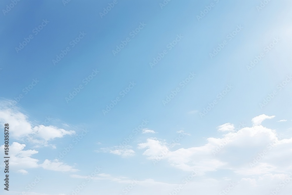 Fototapeta premium Blue sky with cirrus clouds background outdoors nature.