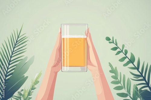 Stop alcohol concept, person refusing to drink alcohol, making a healthy lifestyle choice, Generative AI