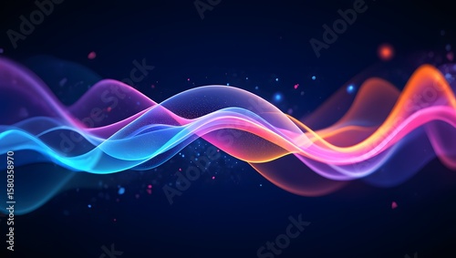 Abstract colorful waves background wallpaper design for desktop and presentations use