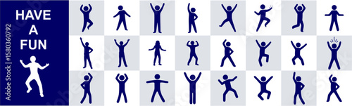 Abstract blue background with a dynamic wave and snowflakes, featuring vector silhouettes of people, including family groups and business teams