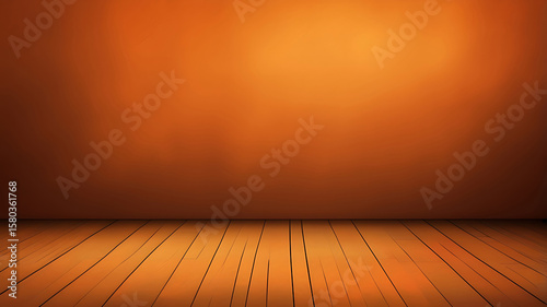 Warm Vintage Textured Background with Grunge Vignette and Seamless Floor Depth, AI