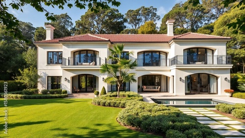 luxury villa with garden