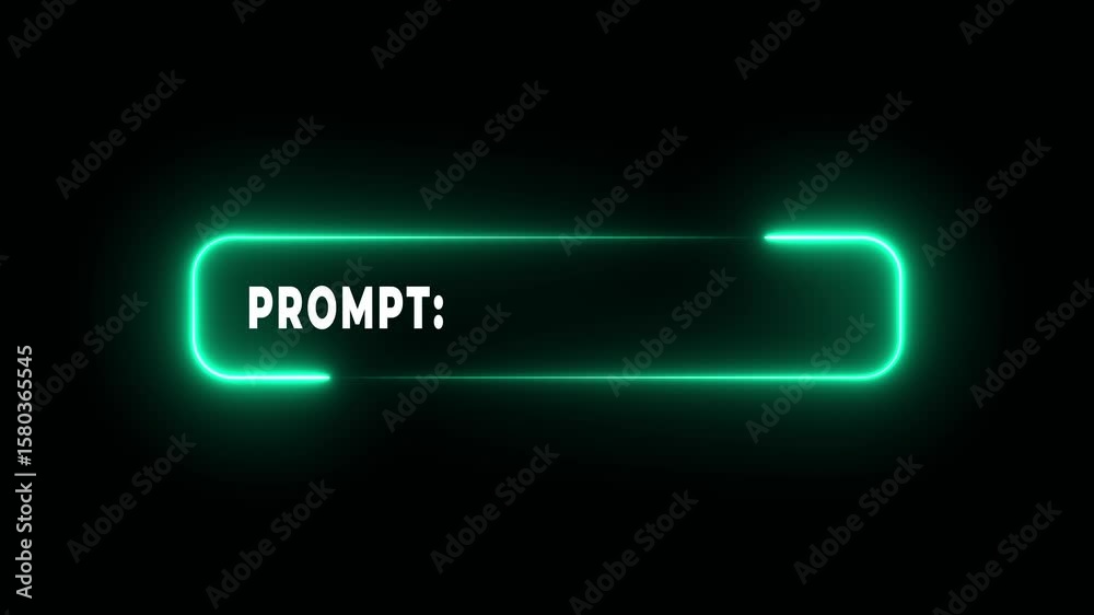 AI prompt on digital device concept on the transparent background. perfect for innovation, future tech, and artificial intelligence training language model. Motion graphics of prompt concept. 4k video