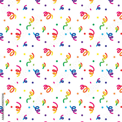 Party crackers, backgrounds, confetti, birthday, celebration, blessing, explosion, swatches support. / パーティクラッカーが飛び散る背景素材 紙吹雪 バースデー お祝い 祝福 爆発 スウォッチ対応