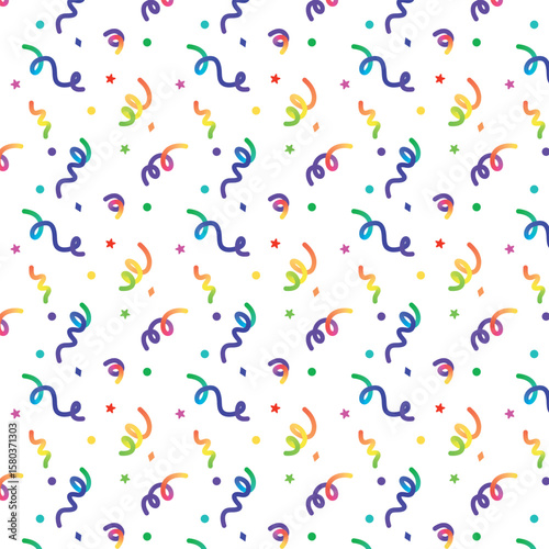Party crackers, backgrounds, confetti, birthday, celebration, blessing, explosion, swatches support. / パーティクラッカーが飛び散る背景素材 紙吹雪 バースデー お祝い 祝福 爆発 スウォッチ対応