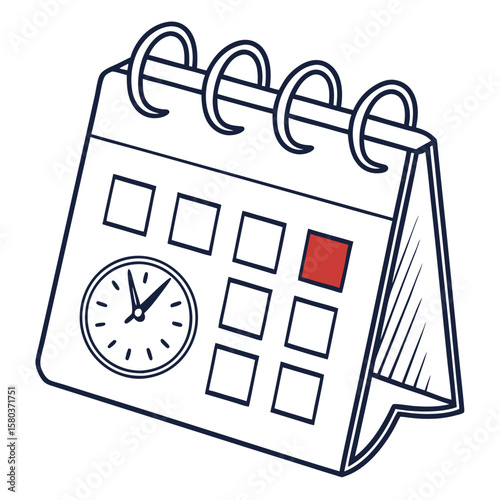 Calendar illustration graphic design