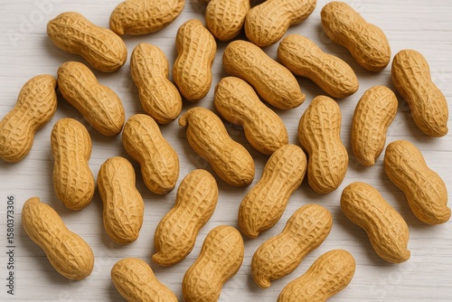 Detailed view of a peanut's surface