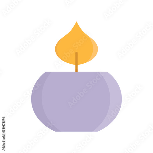 candle and flame icon vector illustration