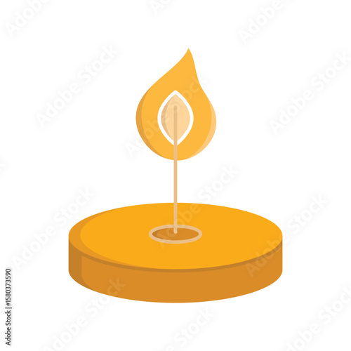 party candle icon vector illustration