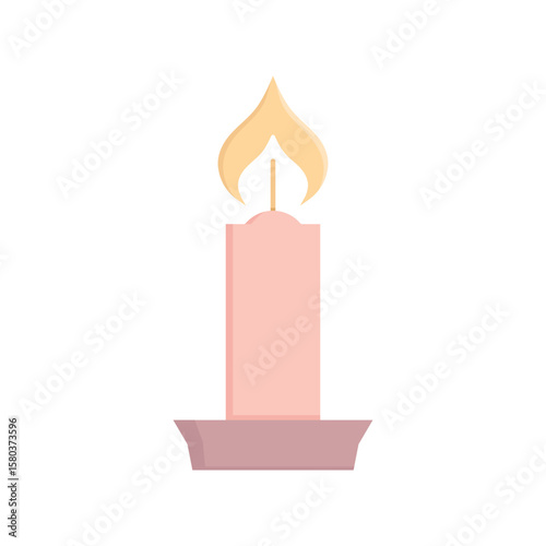 candle and flame icon vector illustration