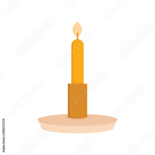 candle and flame icon vector illustration