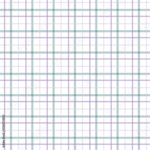 Grid Lines with Purple and Green on White