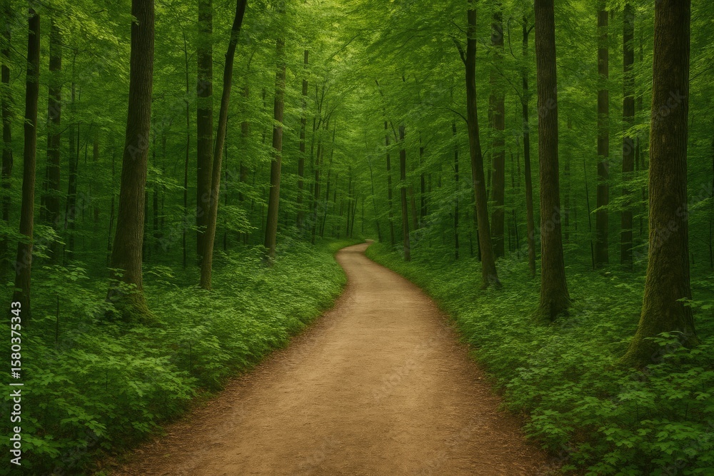 Obraz premium A beautiful journey through the woods