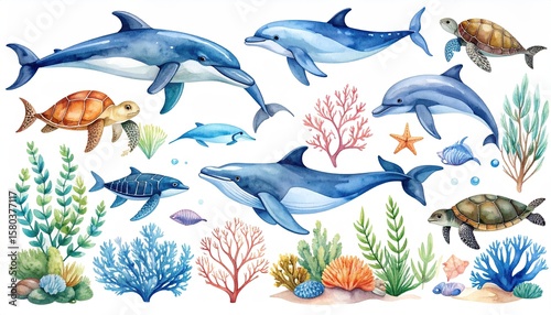Watercolor marine life illustration (1)