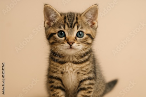 Young feline striking a pose for a photo session