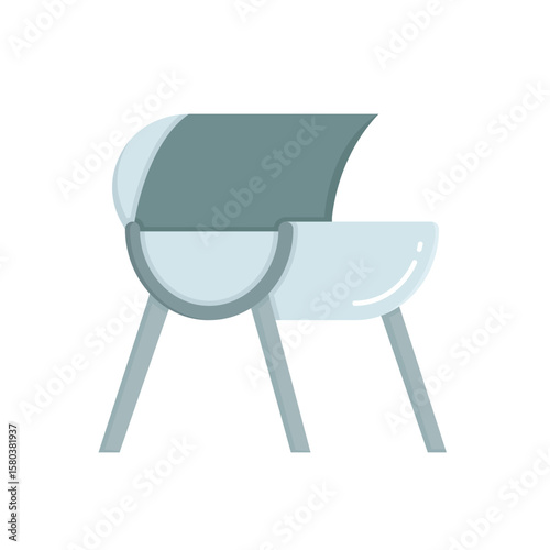 outdoor BBQ grill stove icon vector illustration