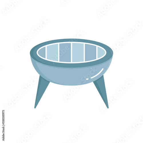 outdoor BBQ grill stove icon vector illustration
