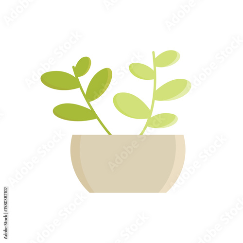 vector houseplant pot icon vector illustration