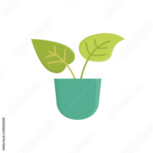 vector houseplant pot icon vector illustration