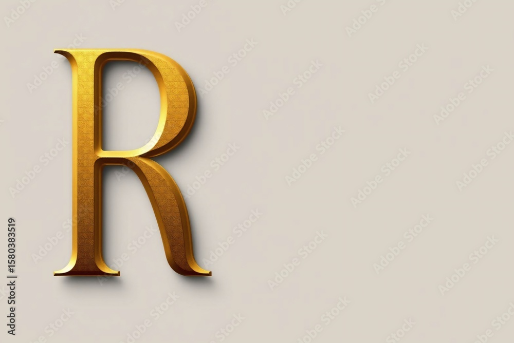 Naklejka premium metal font letter