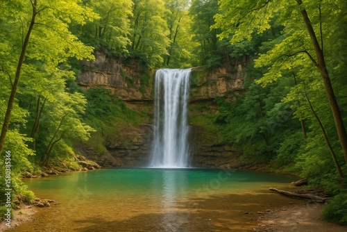 Majestic cascade of Patad Waterfall