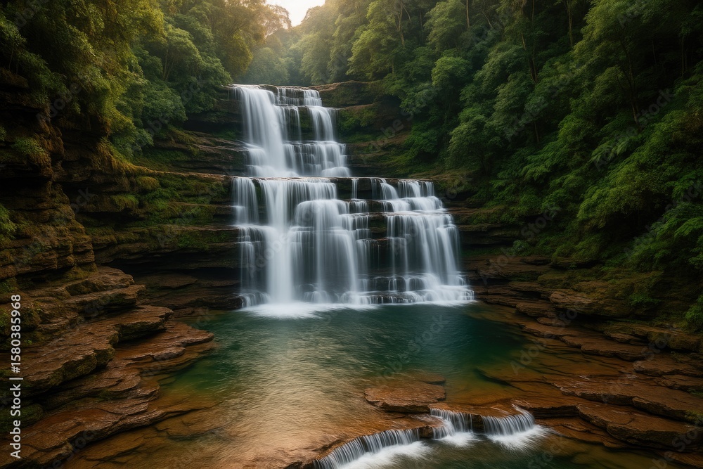Fototapeta premium Hidden Gem: Majestic Waterfalls in the Northeast Region