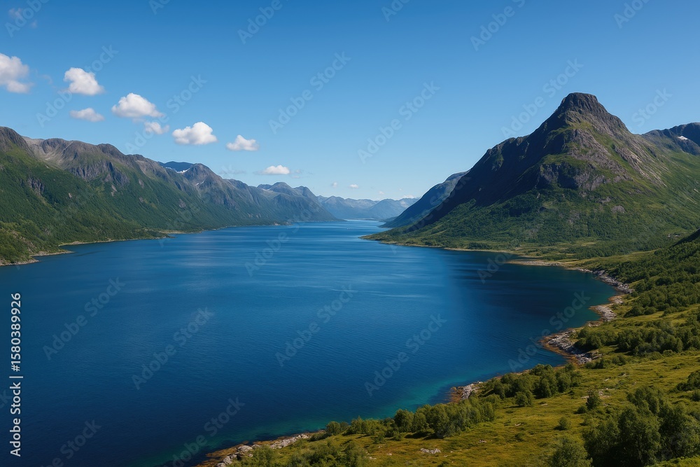 Fototapeta premium Scenic panoramic vista of a northern European country