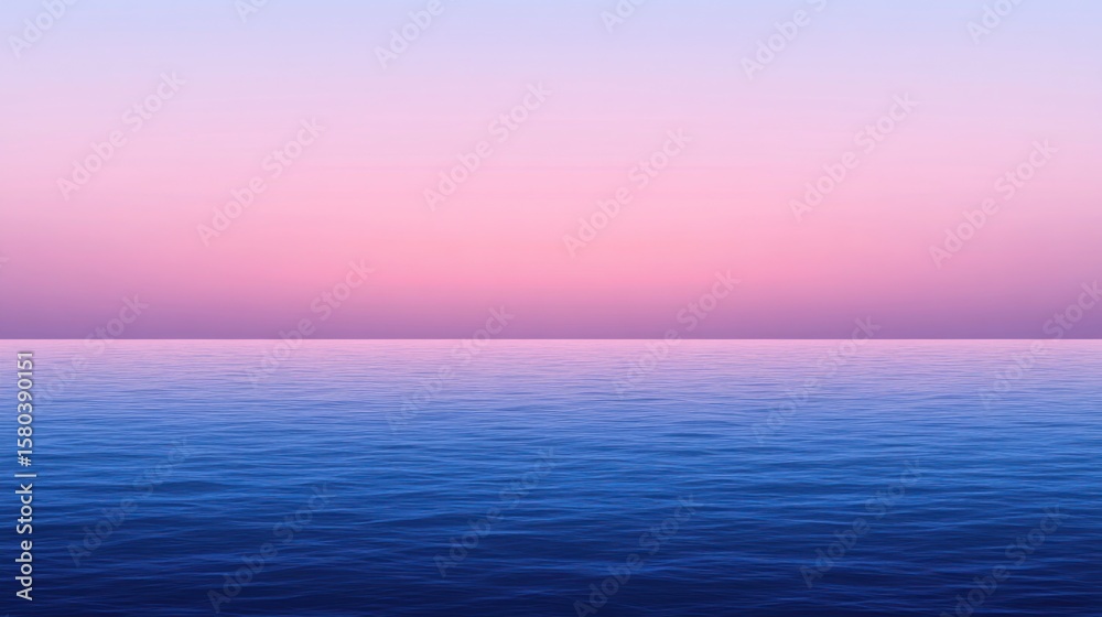 Obraz premium Tranquil water with a pastel sky.