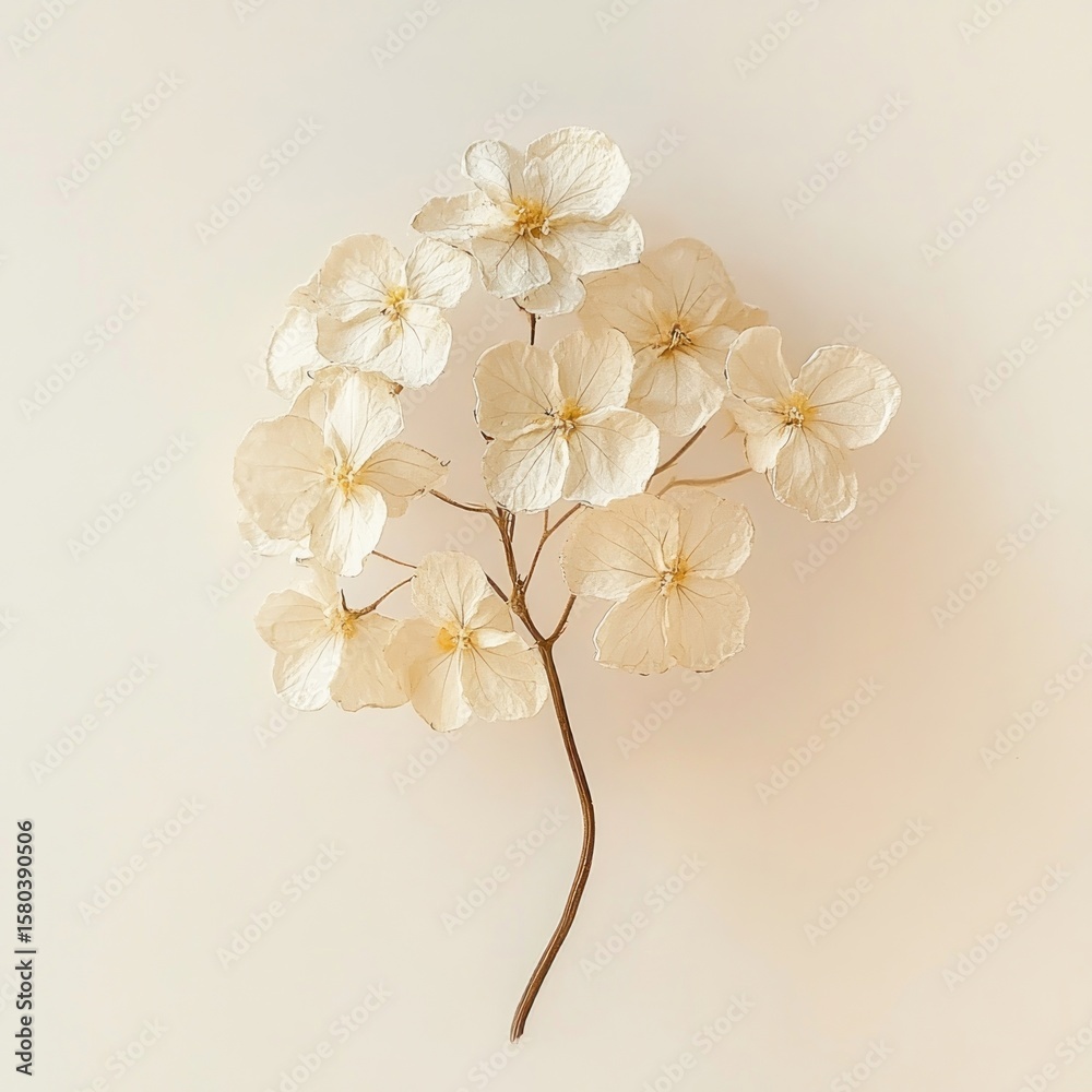 Fototapeta premium Sweet Alyssum flowers dried art.