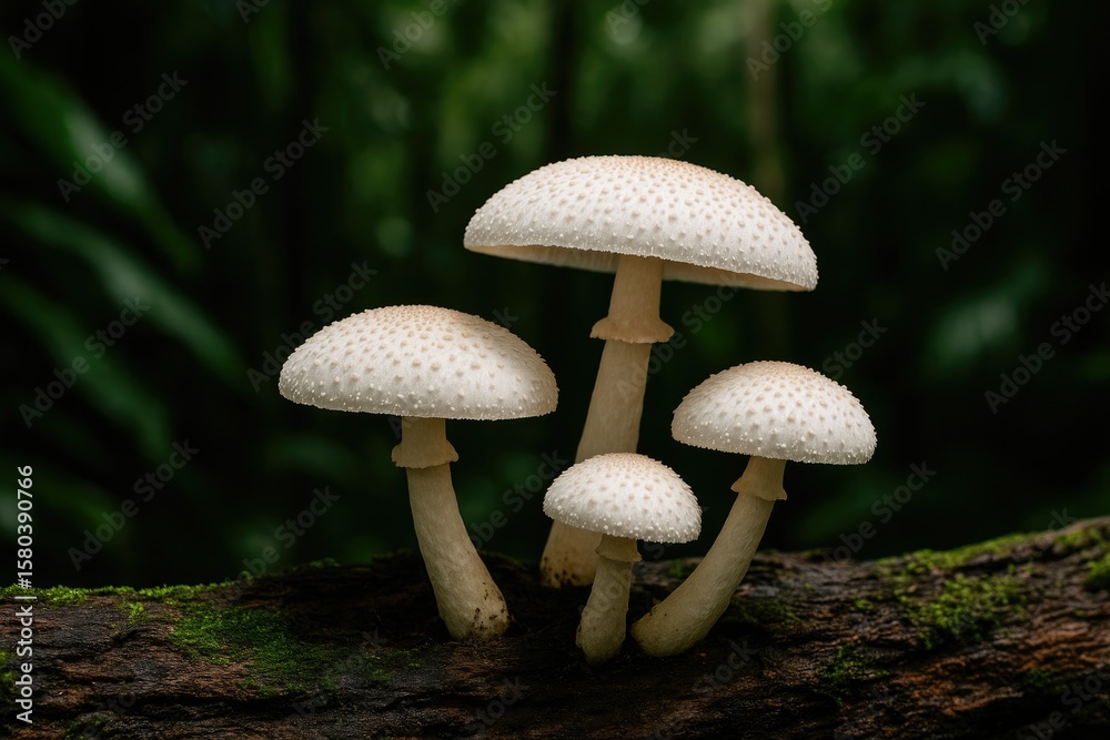 Fototapeta premium Wild Mushrooms Found in the Heart of the Rainforest