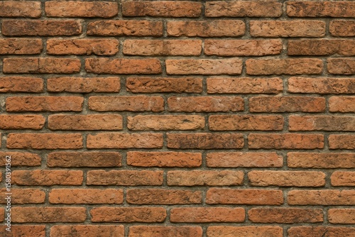 Vintage aged brick wall with weathered appearance