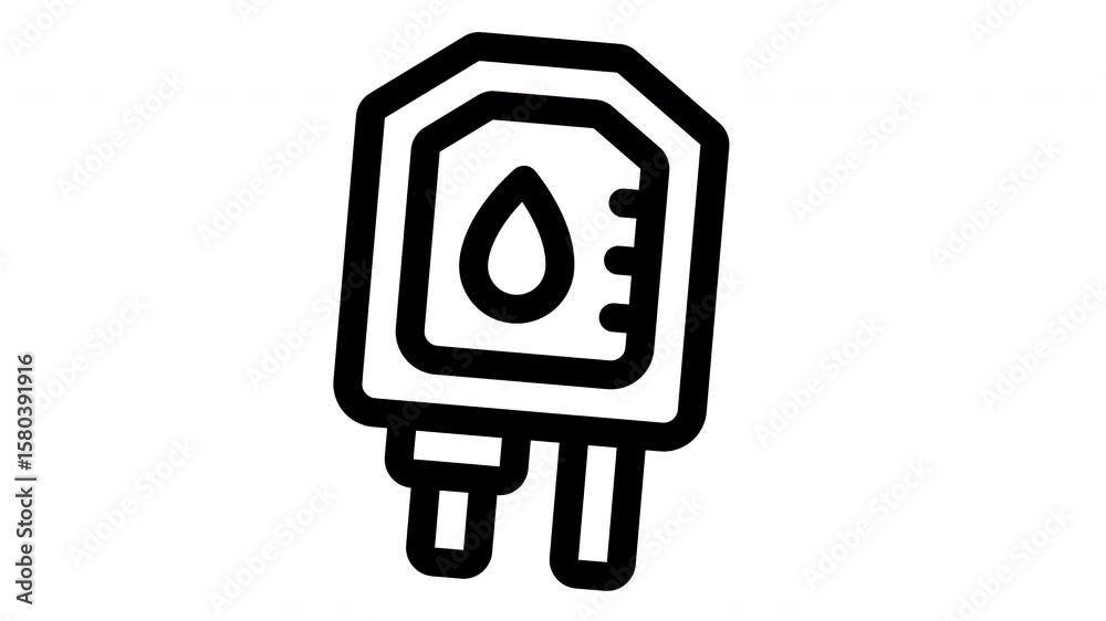 blood bag minimalist line animation blood bag minimalist line animation