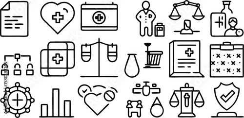 Set of black kitchen utensil and knife vector icons for web and business design