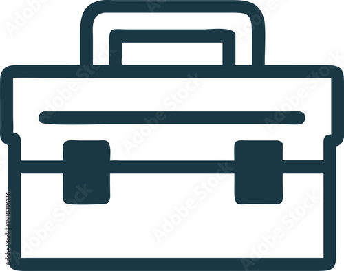  tool box with white background