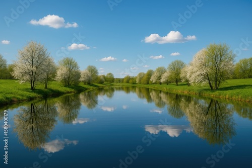 Spring Reflection: A Symmetrical View