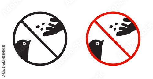 do not feed birds sign