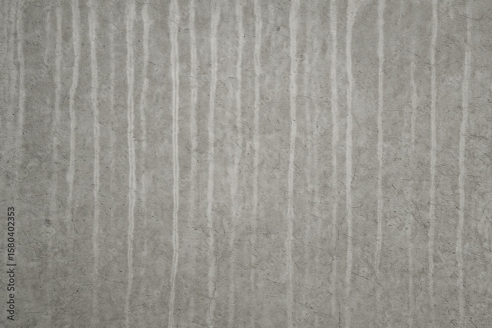Fototapeta premium Vertical streaks and markings on a grey concrete wall surface